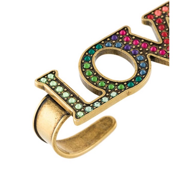 GUCCI “LOVED” crystal palm cuff. New - Picture 8 of 8